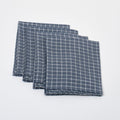 Linen Hand Towel | Ivory Plaid_Fog Linen Work_201-60-2173-073Navy / IvorySet of 4 | Obakki