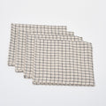 Linen Napkin Set of 4 | Navy Plaid_Fog Linen Work_201-60-2176-073Navy / IvoryOS | Obakki