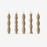 4" Totem Candles | Set of 5_Takazawa_201-41-0049-698-Sumac-O/S | Obakki