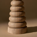 8" Walnut Candle Holder | Tapered Stack_Lahcen_201-93-1859-804WalnutOS | Obakki