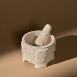 Ara Mortar and Pestle | Travertine Mortar + Pestles Ayres Obakki