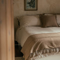 Brushed Cotton Bedspread | Camel_Candor - Fernanda Mereles_201-60-1716.2-075CamelQueen | Obakki