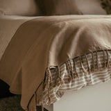 Brushed Cotton Bedspread | Camel Blankets & Throws Candor - Fernanda Mereles Obakki