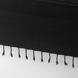 Brushed Cotton Bedspread | Deep Black Blankets & Throws Candor - Fernanda Mereles Obakki