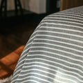 Brushed Cotton Duvet Cover | Ivory - Black Stripe_Candor - Fernanda Mereles_201-60-1738.1-075Ivory/BlackQueen | Obakki