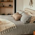 Brushed Cotton Duvet Cover | Ivory - Camel Stripe_Candor - Fernanda Mereles_201-60-1739.1-075Camel / IvoryQueen | Obakki