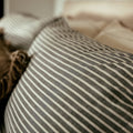 Brushed Cotton Pillow Cases | Ivory - Black Stripe_Candor - Fernanda Mereles_201-60-1738.2-075Ivory/BlackQueen | Obakki