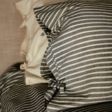 Brushed Cotton Pillow Cases | Ivory - Black Stripe_Candor - Fernanda Mereles_201-60-1738.2-075Ivory/BlackQueen | Obakki