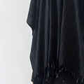 Brushed Cotton Poncho | Black Stripe_Candor - Fernanda Mereles_201-60-1647.1-075Deep Black / Cool greyOS | Obakki