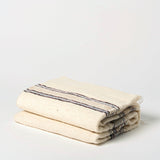 Camel Hair Blanket | Ivory & Zanaqa Stripe - Home Textiles by Hassan | Obakki
