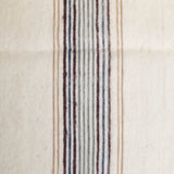 Camel Hair Blanket | Ivory & Zanaqa Stripe - Home Textiles by Hassan | Obakki