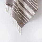 Cotton Throw | Ivory / Brown Blankets & Throws Candor - Fernanda Mereles Obakki