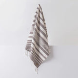 Cotton Throw | Ivory / Brown Blankets & Throws Candor - Fernanda Mereles Obakki