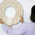 Handwoven Holiday Wreath - Large_Caralarga_201-71-0277-717Natural/GoldOS | Obakki
