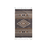 Natural Dye Oaxacan Santiago Rug | Dark Rugs Weaver Diego Obakki