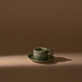 Ceramic Espresso Cup + Saucer_Nook Mesa_201-71-1953-189OliveOS | Obakki