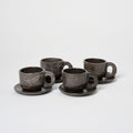 Marble Mug + Saucer | Set of 4_Nook Mesa_201-71-1951.3-189Black MarbleOS | Obakki