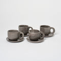 Marble Mug + Saucer | Set of 4_Nook Mesa_201-71-1951.3-189Grey MarbleOS | Obakki