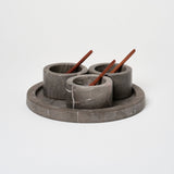 Marble Sauce Dish | Set of 3 Vases + Planters Grey Marble