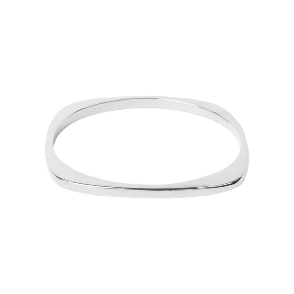 Squared Bangle | Slim Jewelry Silver Plated 