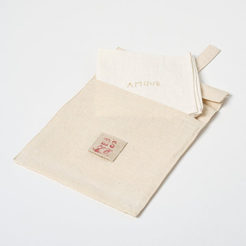 Words for the Table Napkins | Set of 6 Table Linens Amour