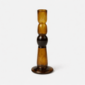 Recycled Glass Candle Holder | Stack_Herat Glass_201-71-2104-809AmberOS | Obakki