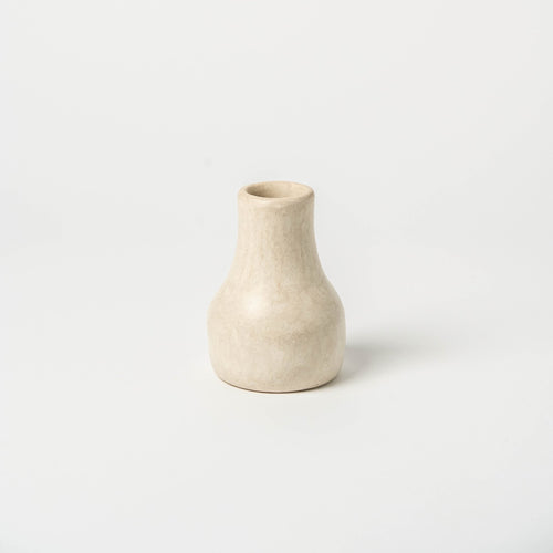 Small Kouba Tadelakt Vase | Ivory - Vases + Planters by The Tadelakt Atelier | Obakki