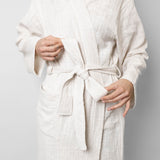 Turkish Linen Robe | Natural - Robes by Mizar & Alcor | Obakki