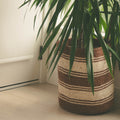 18" Sisal Basket | Stripe_Kitui_201-70-0142-114Blk / Nat StripeOS | Obakki