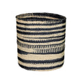 18" Sisal Basket | Swirl_Kitui_201-70-0166-114Blk / Nat SwrlOS | Obakki
