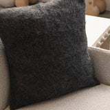 Brushed Wool Cushion Cover | Dark Grey Cushion Covers Weavers of Chiapas Obakki