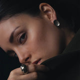 Concave Oval Earrings - Earring by Sylvester | Obakki