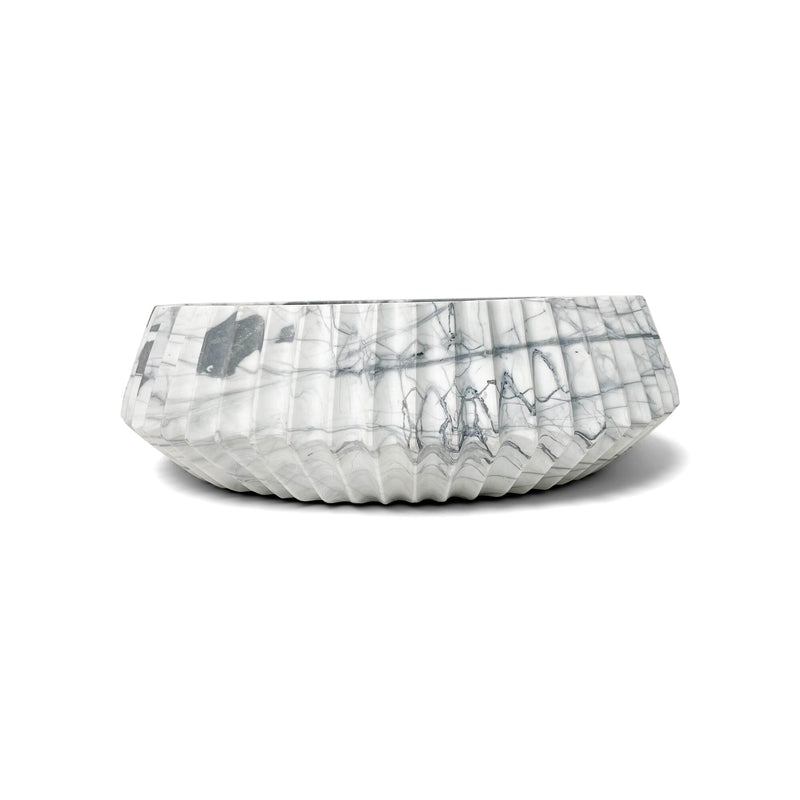 Duna Marble Bowl | White - Decorative Bowls by Ayres | Obakki