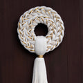 Handwoven Holiday Wreath - Small_Caralarga_201-71-0278-717Natural/GoldOS | Obakki