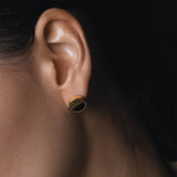 Horn Inset Studs - Earring by Victorious Crafts | Obakki