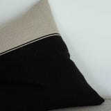 Marshall Throw Pillow | Black - Flax - Cushion Covers by Libeco | Obakki