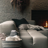 Marshall Throw Pillow | Black - Flax - Cushion Covers by Libeco | Obakki