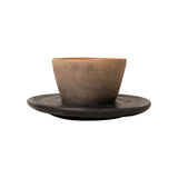 Oaxacan Clay Espresso Cup & Saucer - Drinkware by Ana Beatriz | Obakki