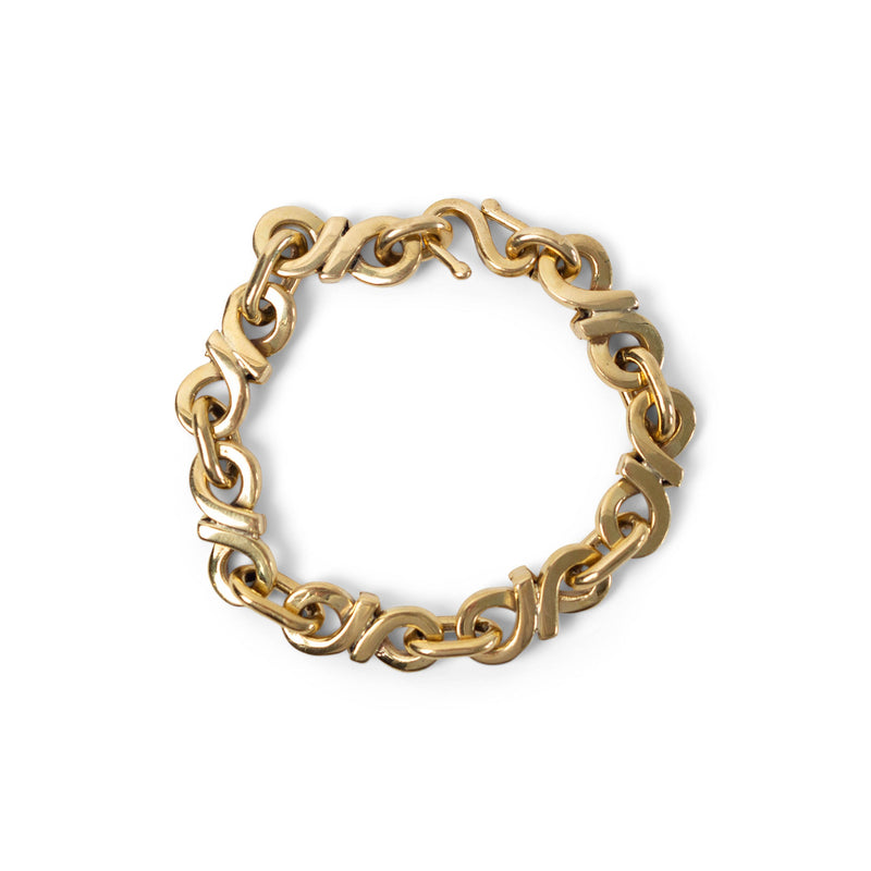 Figure 8 Chain Bracelet Jewelry 18K Gold Plated OS 