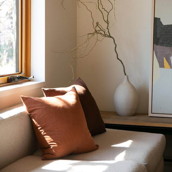 Japanese Mudcloth Pillow | Dark Brown Home Textiles Dark Brown 