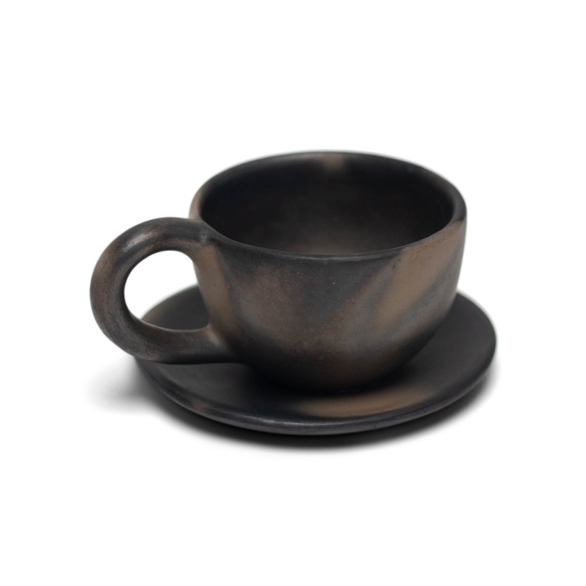 Barro Negro, Black Clay, Espresso Cup with Saucer