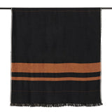 Oscar Blanket | Black Stripe - Blankets & Throws by Libeco | Obakki