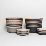 Small Palm Basket | Grey - Baskets by Ensamble Artesano | Obakki