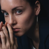 Thin Oval Hoop Earrings - Earring by Victorious Crafts | Obakki