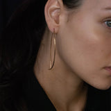 Thin Oval Hoop Earrings - Earring by Victorious Crafts | Obakki