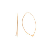 Thin Oval Hoop Earrings - Earring by Victorious Crafts | Obakki