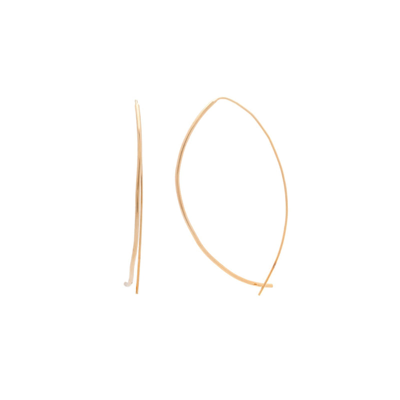 Thin Oval Hoop Earrings - Earring by Victorious Crafts | Obakki