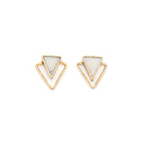 Triangle Horn Studs - Earring by Victorious Crafts | Obakki