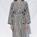 Turkish Linen Robe | Black Stripe_Mizar & Alcor_201-60-1034-171BLKSTRIPE-S | Obakki