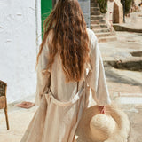 Turkish Linen Robe | Natural - Robes by Mizar & Alcor | Obakki